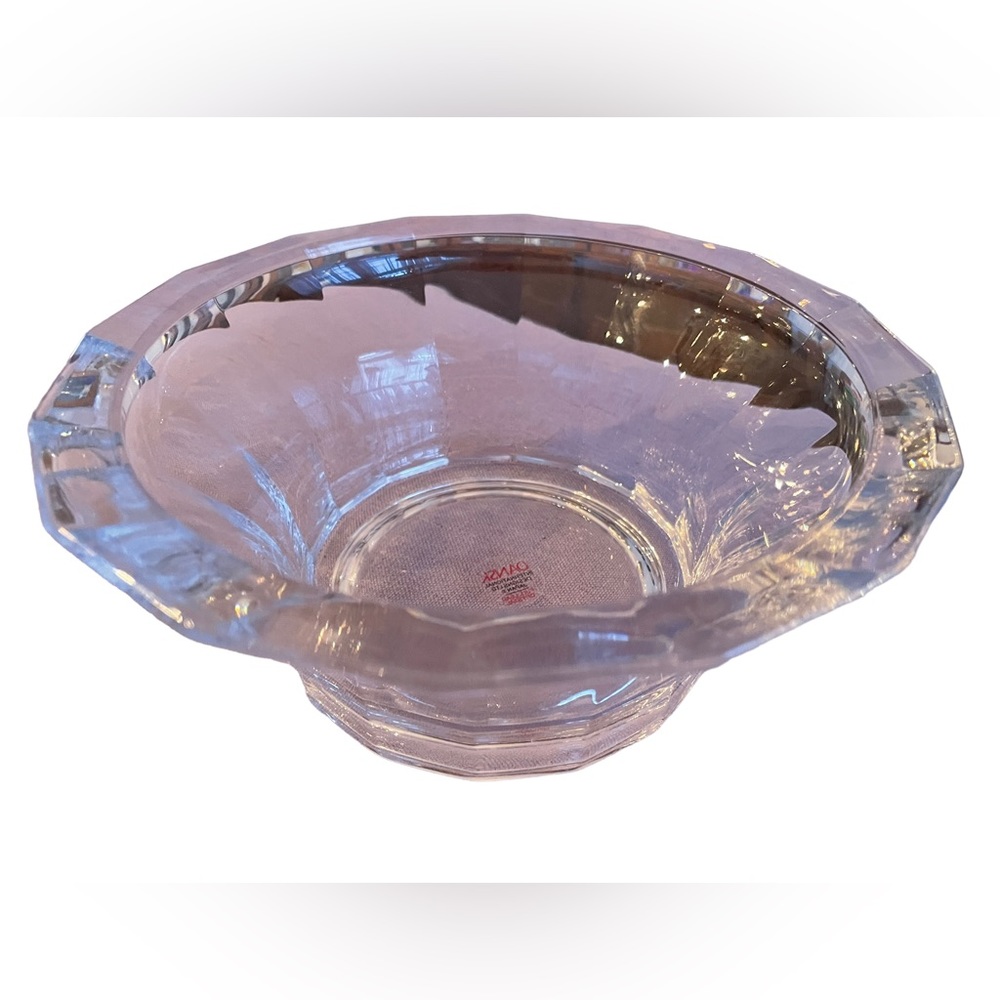 Dansk Full Lead Crystal 6.5" Round 16-panel flared bowl, Pattern 09012.  EUC.
